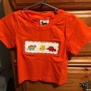 Smocked boys shirt